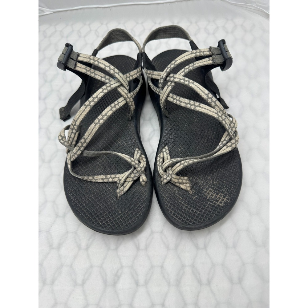 Chaco ZX/2 Strappy Womens 9 Gray Pattern Adjustable Z Strap Hiking Sport Sandals
